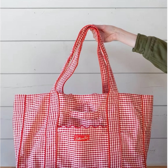 Ballerina farm market tote Red Gingham - Picture 1 of 3
